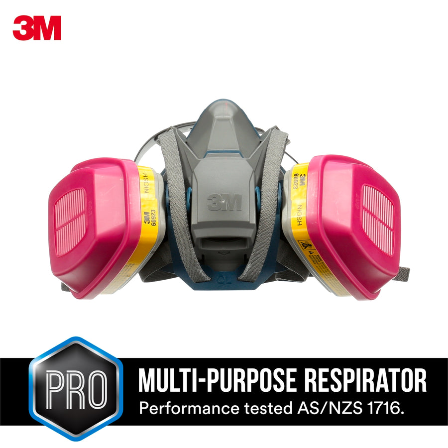 3M Grey Multi-Purpose Quick Latch Respirator Cool Flow Valve Silicon