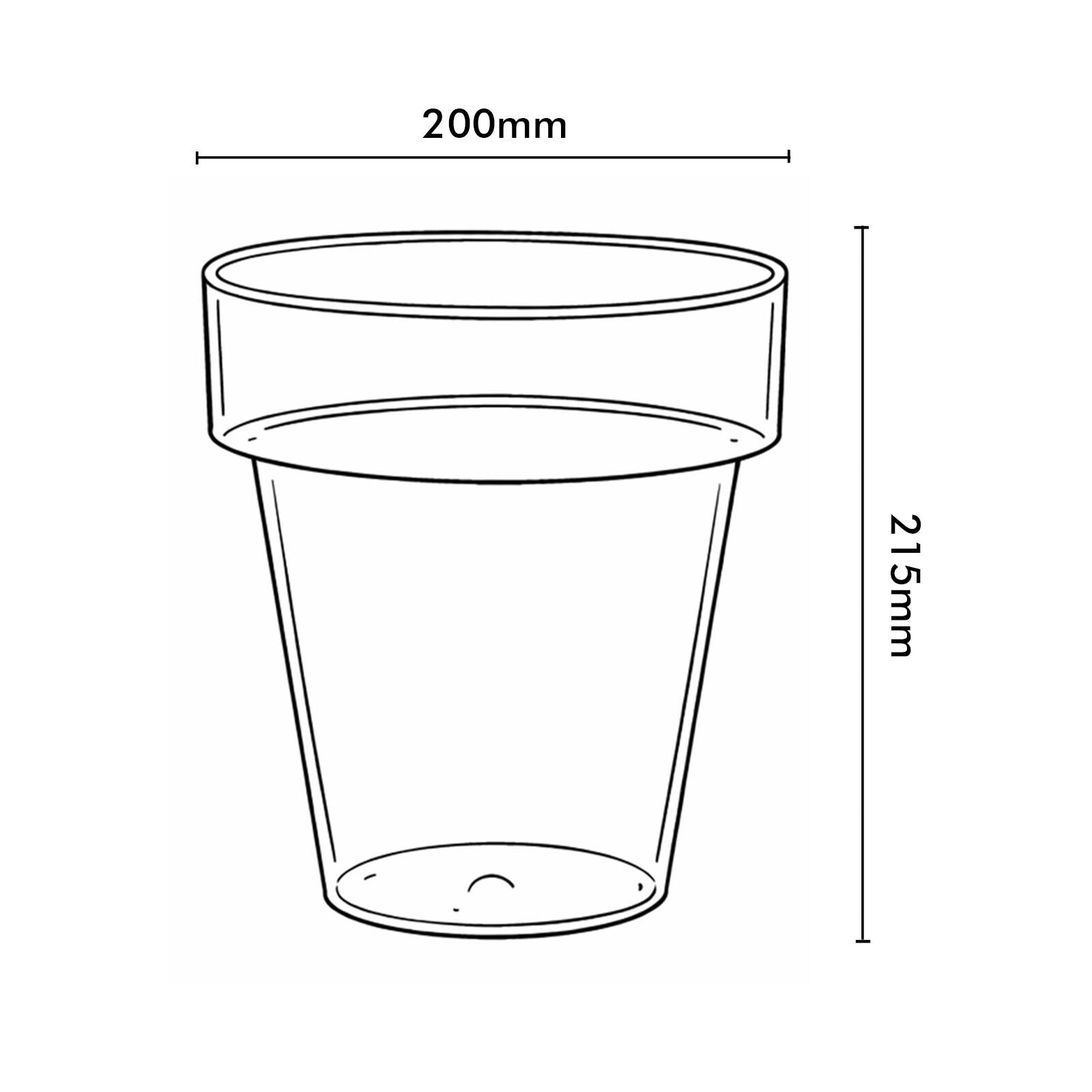 Eden 20cm Clear Round Planter 4L Polypropylene