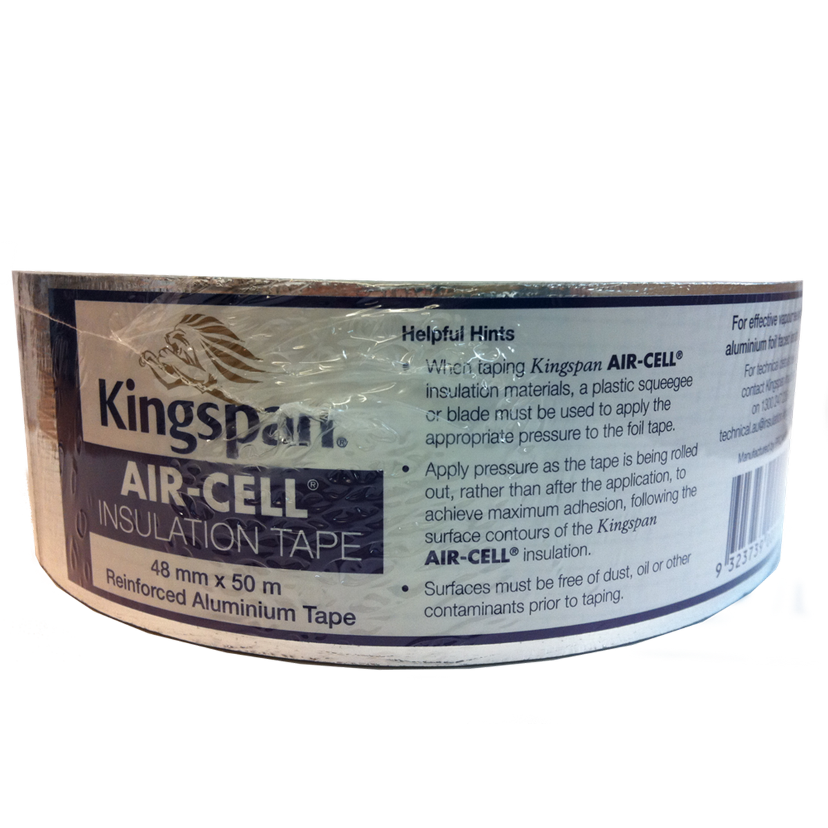 Kingspan Insulation Tape - 48mm x 50m - Reinforced Aluminium - Fire Retardant - SuperSaverAU - view 1