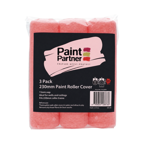 Paint Partner 230mm Polyester Paint Roller Cover 3 Pack