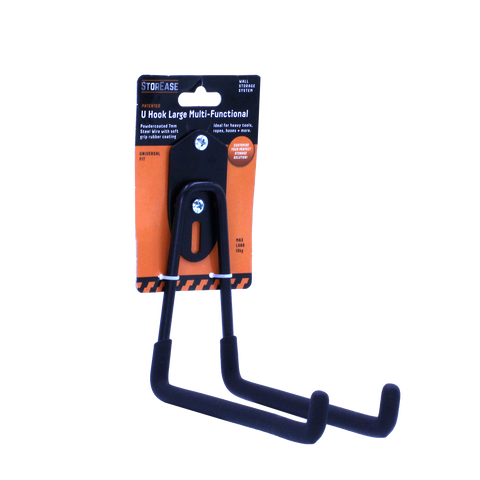 Storease Large Wall Storage System U Hook - 15kg Capacity - Black - SuperSaverAU - view 1