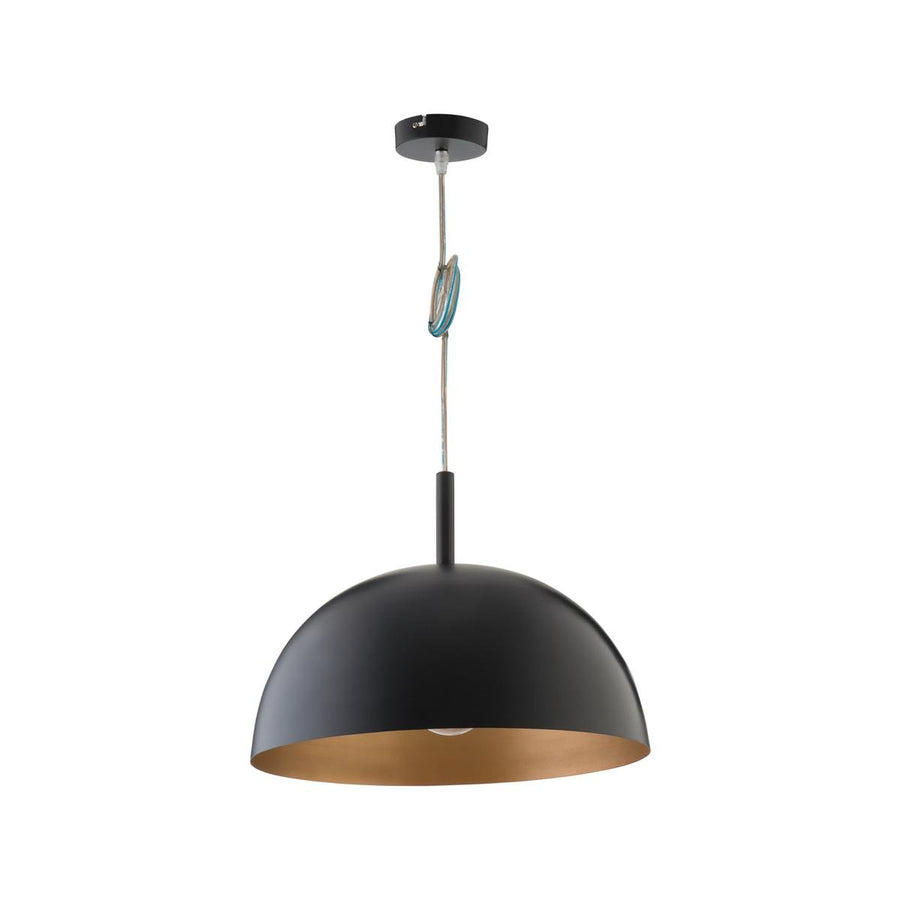 Verve Design Metal Dome Pendant Light 60W Black Gold 400mm Metal - SuperSaverAU - view 1