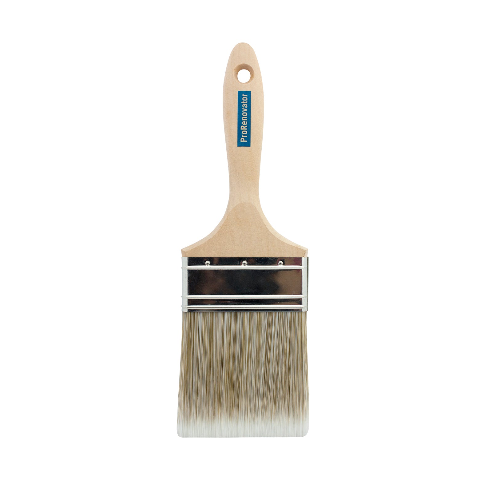 Pro Renovator Wall Paint Brush 88mm Synthetic Filament Raw Timber Handle