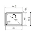 Franke Maris 520mm topmount granite sink - Polar White, hidden overflow - MRG610-52PWB