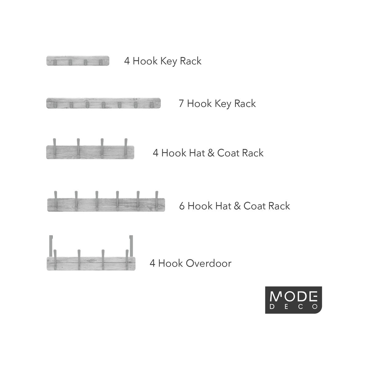 Mode 4 Hook Over Door Hanger - 450mm - Brushed Nickel & White Wash - Functional Design - SuperSaverAU - view 5