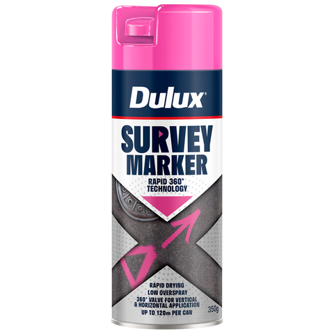Spray Dulux Survey Marker 350g - Fluoro Pink - High-Visibility Outdoor Use - SuperSaverAU - view 1