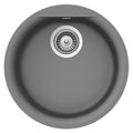 Abey Schock Euro Round single bowl Cristalite Plus sink - Croma finish - ER-100CR