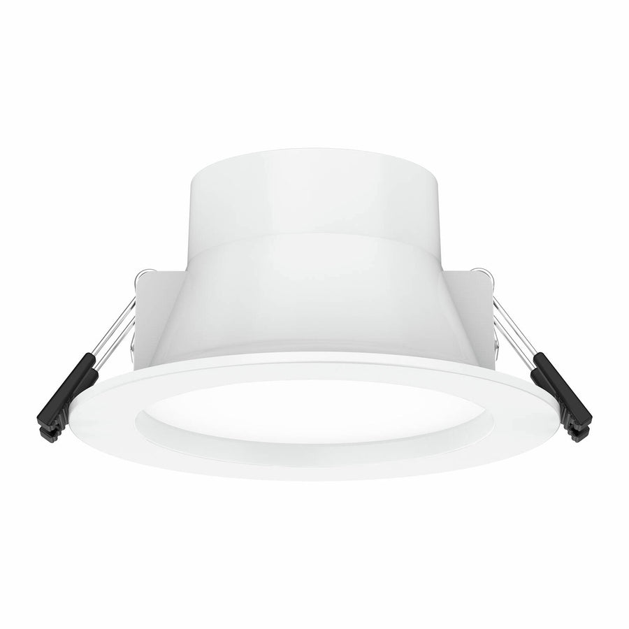 Click 8W 90mm IP44 Recessed CCT LED Downlight White Hardwired 12 Pack 11457