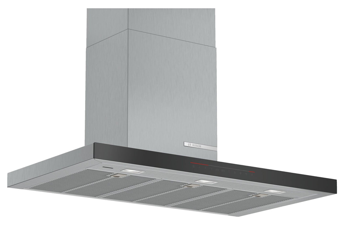 Bosch Series 8 90cm canopy rangehood - Stainless steel - 964m³/h, Home Connect, PerfectAir sensor - DWB91PR50A