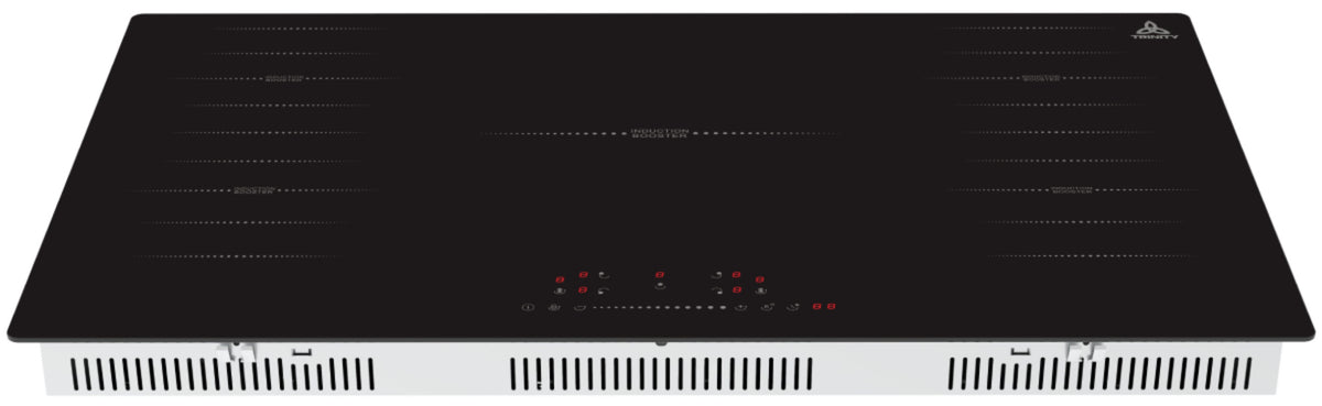 Trinity 90cm 5 Zone Touch Control Induction Cooktop - Black Ceramic Glass, 9 Power Levels, Booster - TRI905