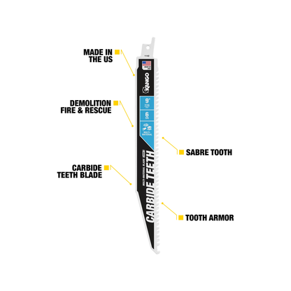 Kango 9" Multi Material Carbide Reciprocating Saw Blade - Durable Cutting Tool