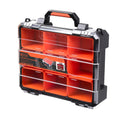 Tactix 9 Compartment Trade Quality Organiser Black & Orange Removable Tubs