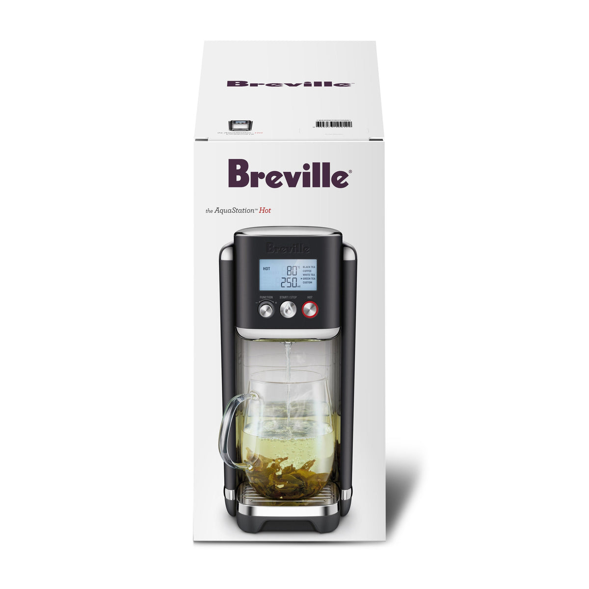 Breville AquaStation hot water dispenser - Activ360 4-stage filtration, four preset drinks, Black - LWA200BTR
