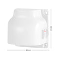 DETA Outdoor Single Power Point - White PVC Weatherproof 10A 240V with Removable Cover