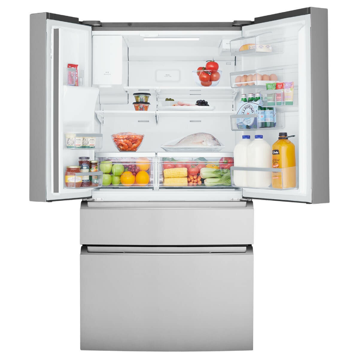Westinghouse 609L French Door Fridge - Stainless Steel, Filtered Ice and Water Dispenser - WHE6170SB