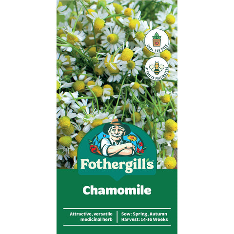 Mr Fothergill's Chamomile Seeds, Daisy-Like Blooms for Soothing Tea, Sun or Part Shade