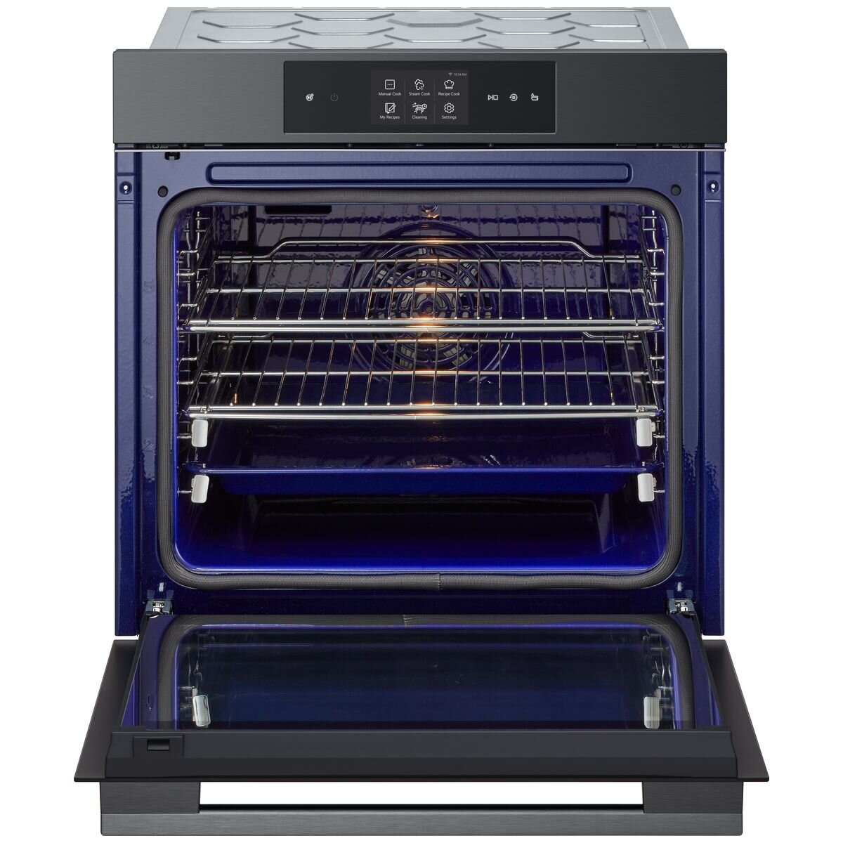 LG Series 9 60cm Full Steam Pyrolytic Oven - 76L, 5-in-1 InstaView, Matte Black - BO609T2MB4