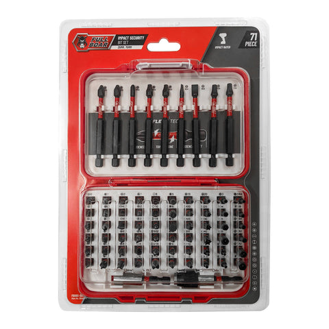 Full Boar 71 Piece Impact Security Torsion Bit Set with Case