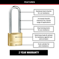 Master Lock Padlock - 30mm - Brass - Cut Resistant - SuperSaverAU - view 2