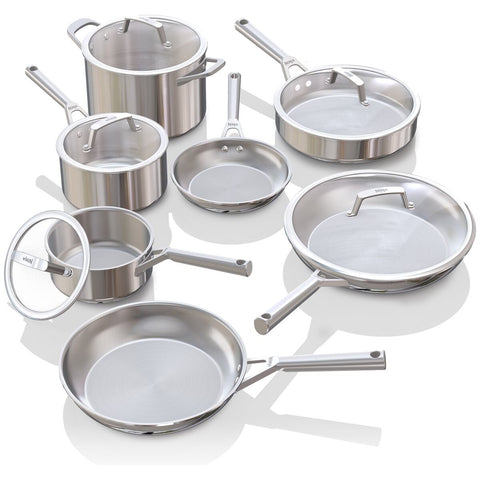 Ninja EverClad Stainless Steel Cookware Set - Tri-Ply, Induction Compatible, Oven Safe to 315°C - C99012