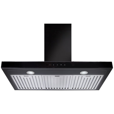 Artusi 900mm T Shape Canopy Rangehood - Matte Black, 850m³/h, Touch and Hand Wave Control - ATH901MB