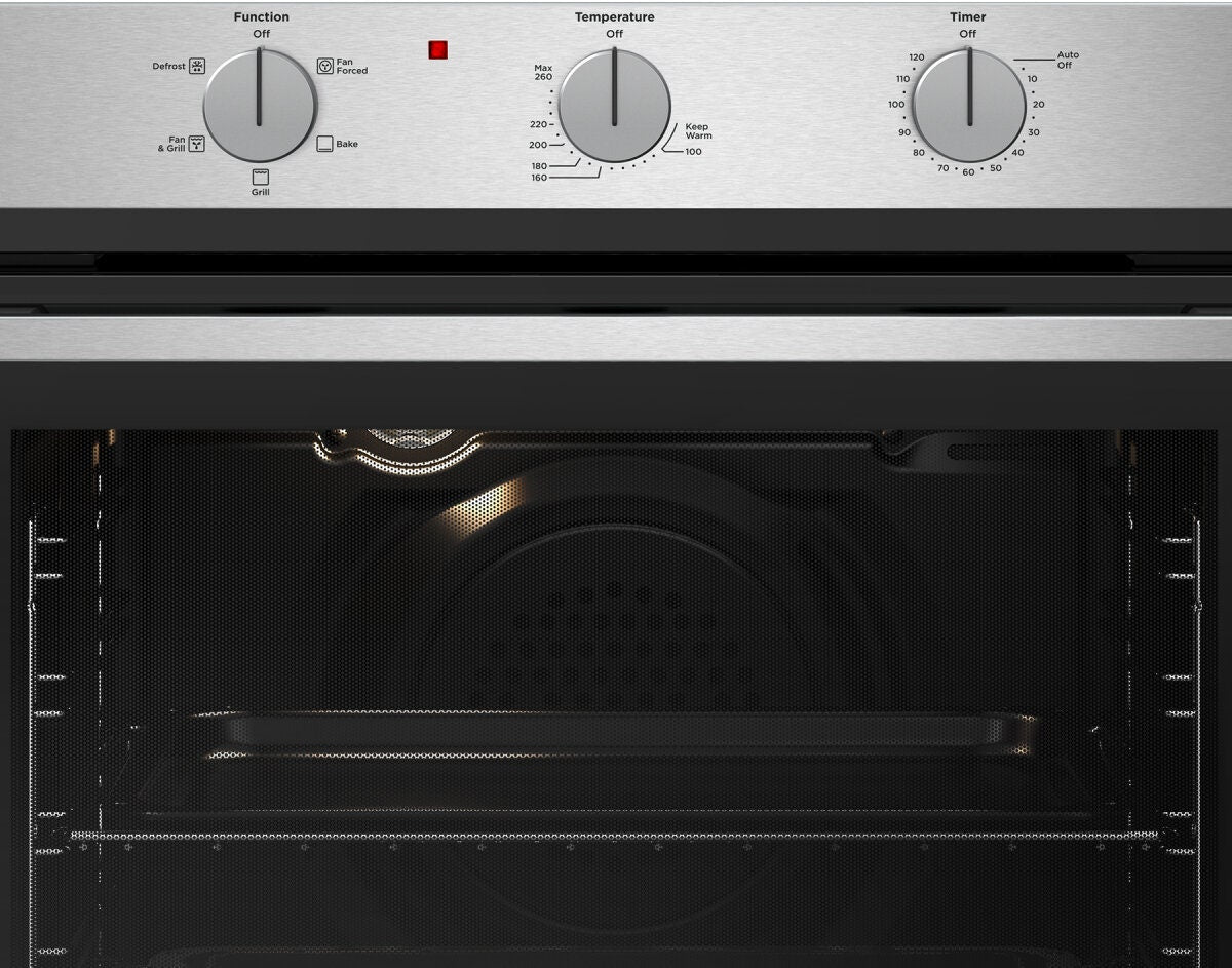 Westinghouse 60cm Multi-Function Natural Gas Oven - Electric Grill, Stainless Steel, 80L - WVG6314SD