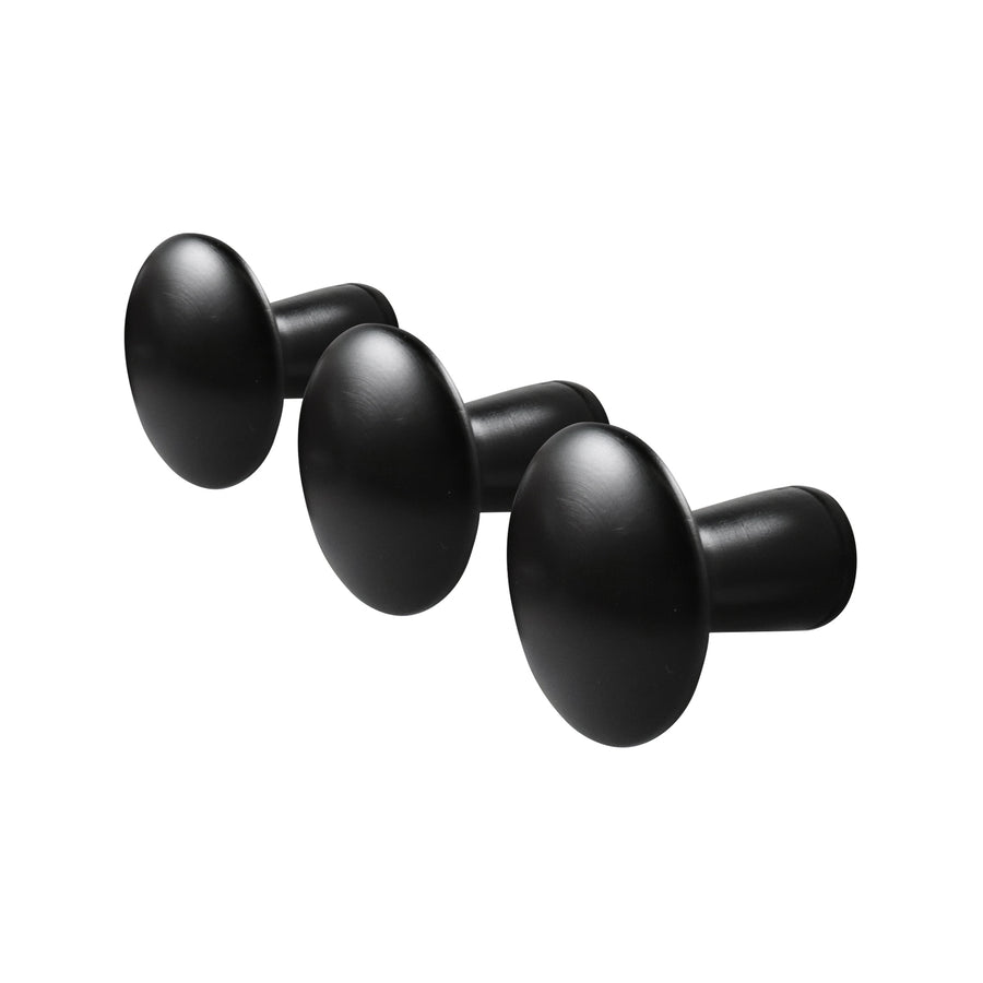 Adoored Black Circle Deco Hat and Coat Hook 3 Pack
