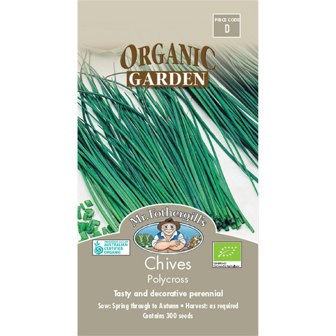 Mr Fothergill Chives Organic Seeds 75mm Perennial Herb Mild Flavor - SuperSaverAU - view 1