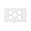 Deta X6 Five Gang Grid Plate - 77mm Polycarbonate - Modern Design - SuperSaverAU - view 4