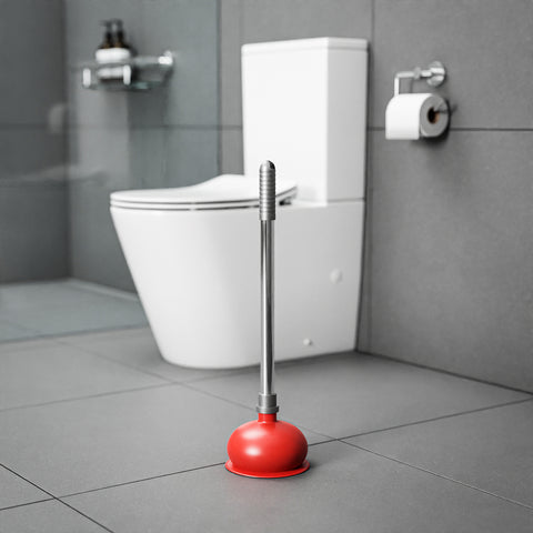 EnduraSeal Premium Toilet Plunger with Stainless Steel Handle - Polypropylene