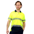 Citeco Yellow Hi Vis Short Sleeve Polo - Reflective Polyester, Men's XL