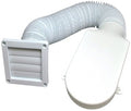 Unilux ULX104 Universal Vent Kit with Rear Deflector - Stainless Steel - Suits 100mm Outlets - ULX104