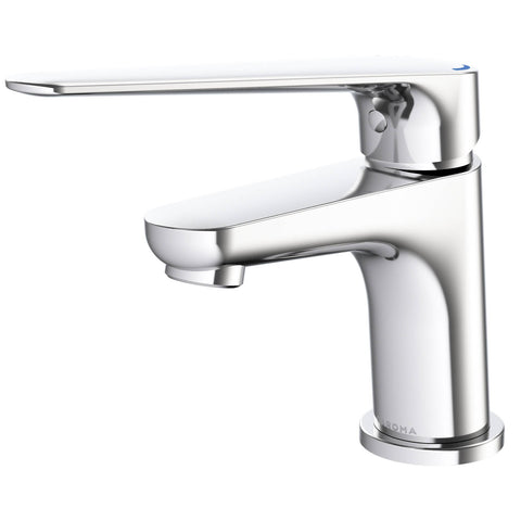 HomeCare by Caroma Chrome Assistant Living Basin Mixer, 6L/min 5 Star WELS Brass