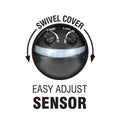 Brilliant 10W Alston Slimline Round Bunker Security Sensor Light - 205mm - Black - 1000 Lumens - PIR Motion Detection - SuperSaverAU - view 4