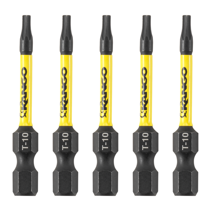 Kango 50mm TX10 Hypertorque Impact Driver Bit 5 Pack KYIDBTX105052