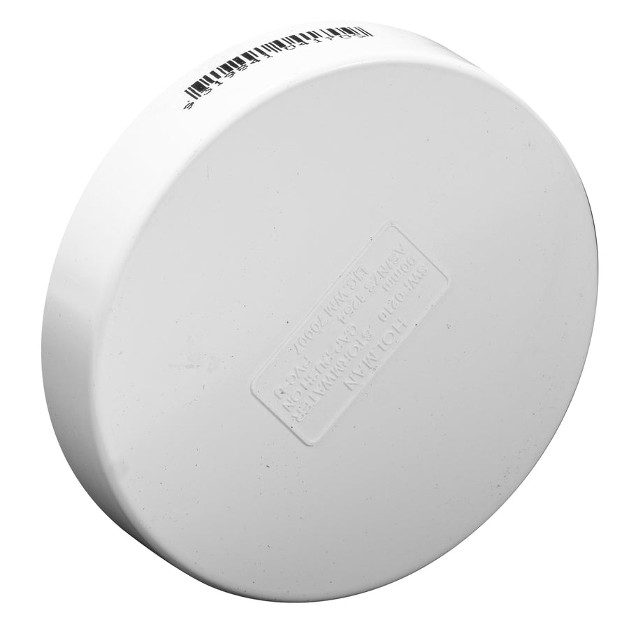 Holman 90mm White PVC Push On Stormwater Cap SWF0210
