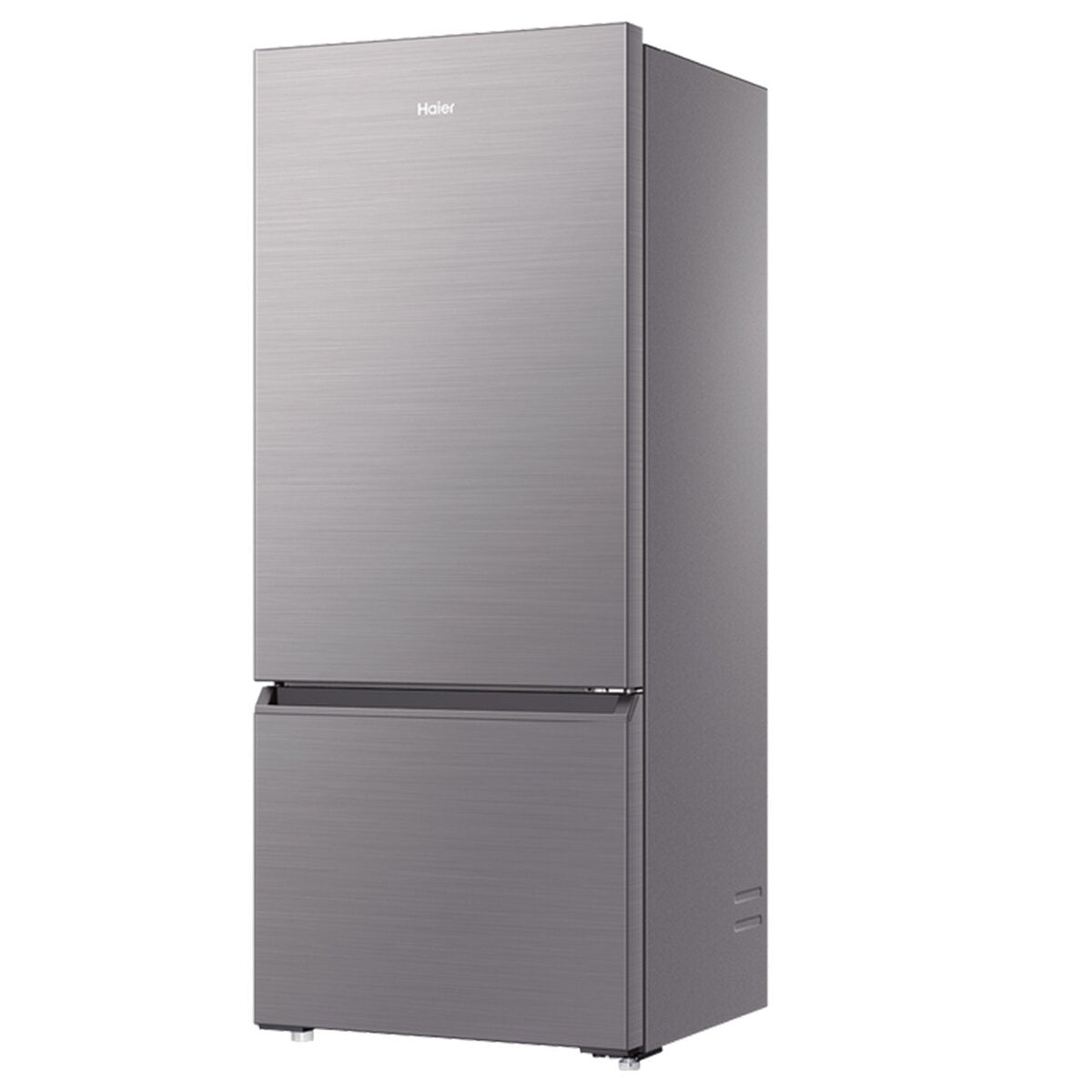 Haier 433L Bottom Mount Fridge - Satina Silver, 5.5 Star Energy, Humidity Fresh Zone - HRF420BS