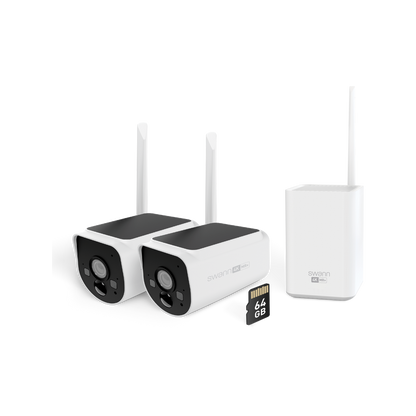 Swann Maxranger 4K Solar Wireless Security System 2 Pack - 64GB - 4K Video - Motion Detection