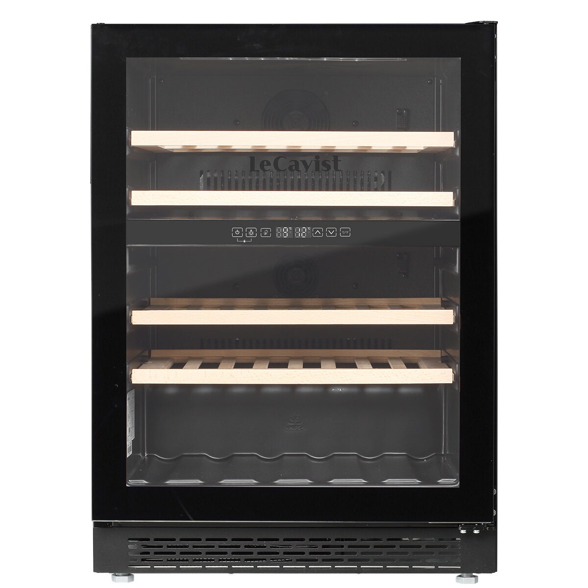 LeCavist 44 Bottle Dual Zone Wine Cabinet - Black - Humidity Control - Anti-Vibration - LJ44VN2ZBU
