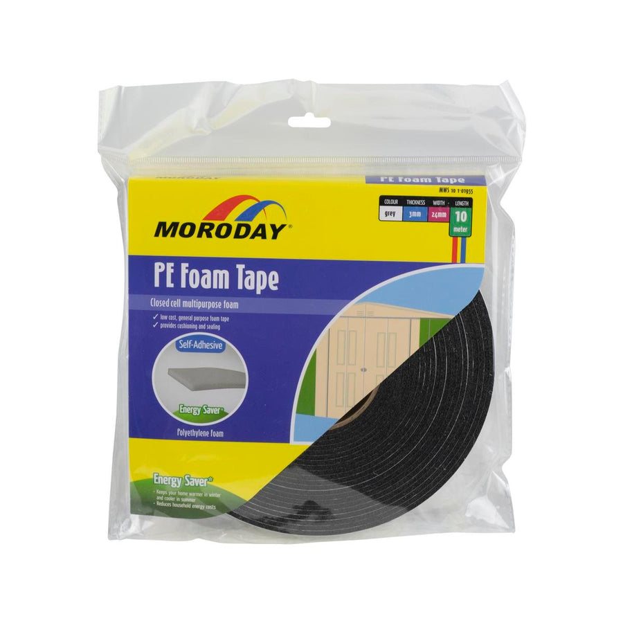 Moroday Foam Tape - 24mm x 3mm x 10m - PE - Self Adhesive - SuperSaverAU - view 1
