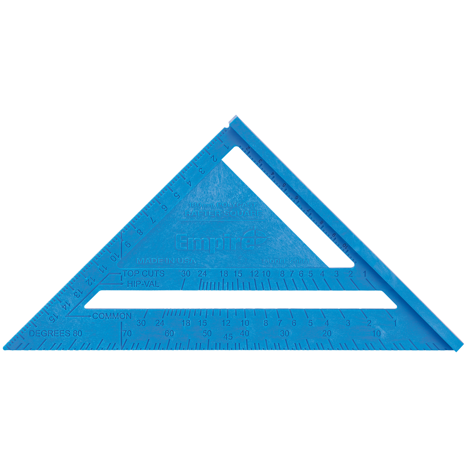 Empire 180mm Metric Polycast Rafter Square, Empire Blue