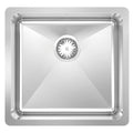 Abey 45L single bowl inset stainless steel laundry tub with overflow - no drainer - LT120B