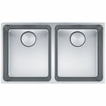 Franke Mythos 340mm double bowl undermount sink with accessories - stainless steel - MYX120-3434FPC