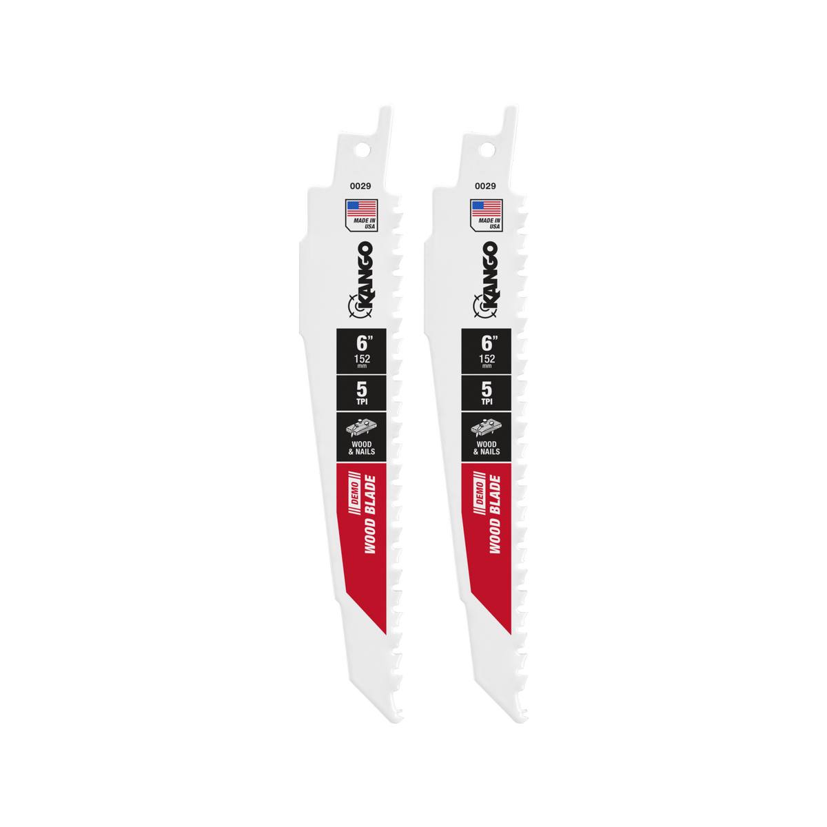 Kango Wood Demo Reciprocating Saw Blade 2 Pack - 6 Inch - 5 TPI - Durable - SuperSaverAU - view 2