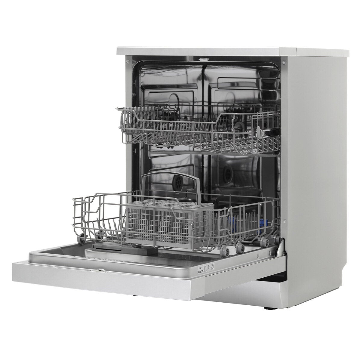 Esatto 60cm Freestanding Dishwasher - 12 Place Settings, Stainless Steel, 4 Programs, LED Controls - EDW6004S