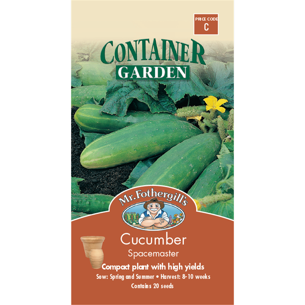 Mr Fothergill Spacemaster Cucumber Seeds 12 Weeks Compact High Yield - SuperSaverAU - view 1