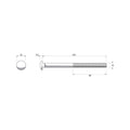Zenith M10 Cup Head Bolt and Nut Each - 150mm - Zinc Plated - Coarse Thread - SuperSaverAU - view 2
