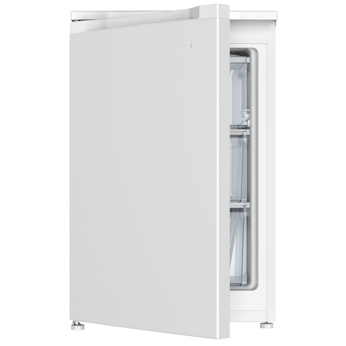 CHiQ 85L bar freezer - white, reversible door, 3.5 star energy rating, adjustable feet - CSF085DW