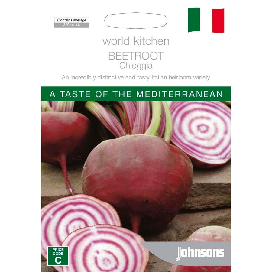 Johnsons World Kitchen Beetroot Chioggia Seeds - 95mm - Heirloom - Tasty - SuperSaverAU - view 1