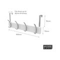 Mode 4 Over Door Hanger - 5 Hooks - 450mm x 70mm x 45mm - White - SuperSaverAU - view 3